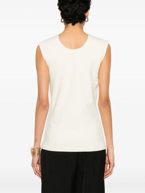Lanvin deep V-neck top - Neutrals