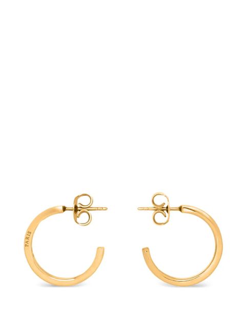 Maison Margiela logo-engraved hoop earrings - Silver - zdjęcie produktu nr 2