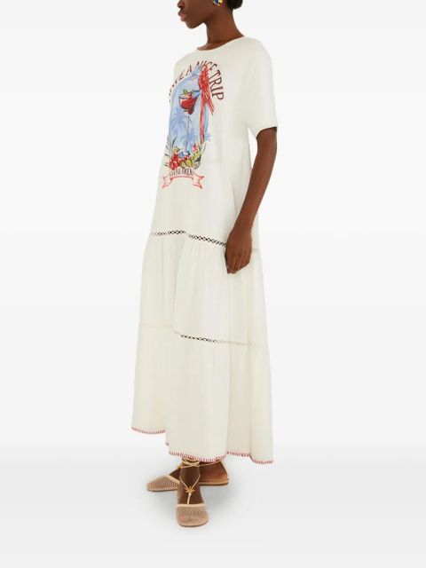 FARM Rio graphic-print tiered dress - White - zdjęcie produktu nr 2