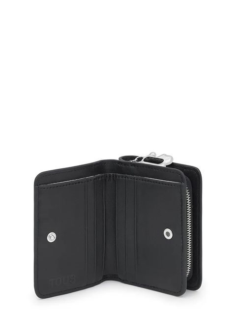 Tous portfel skórzany FOLD damski kolor czarny 2002306051