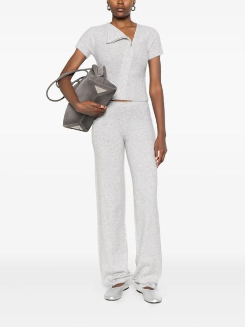 Aya Muse zip-up knitted T-shirt - Grey - zdjęcie produktu nr 2