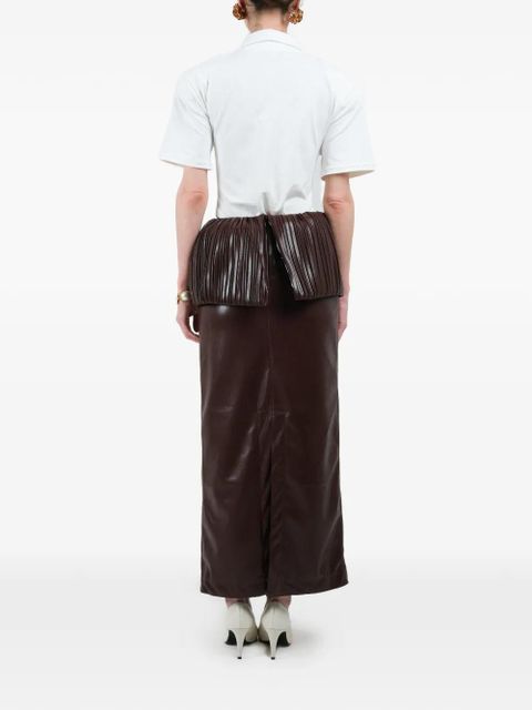 Rowen Rose pleated balloon maxi skirt - Brown