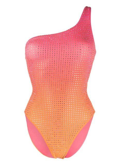 Self-Portrait Hotfix off-shoulder one-piece - Pink - zdjęcie produktu nr 1
