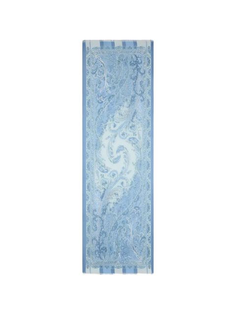 ETRO floral-motif silk scarf - Blue - zdjęcie produktu nr 1