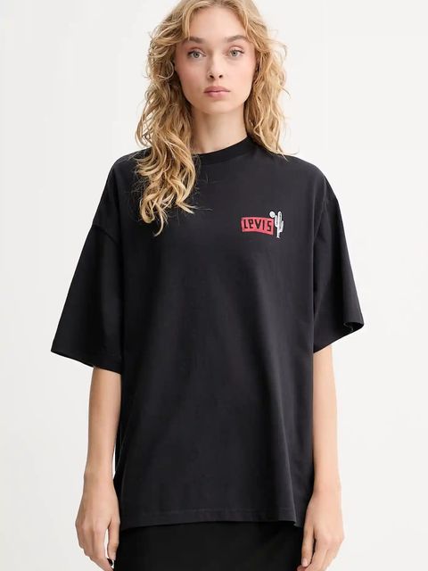 Levi's t-shirt bawełniany damski kolor czarny 000G4