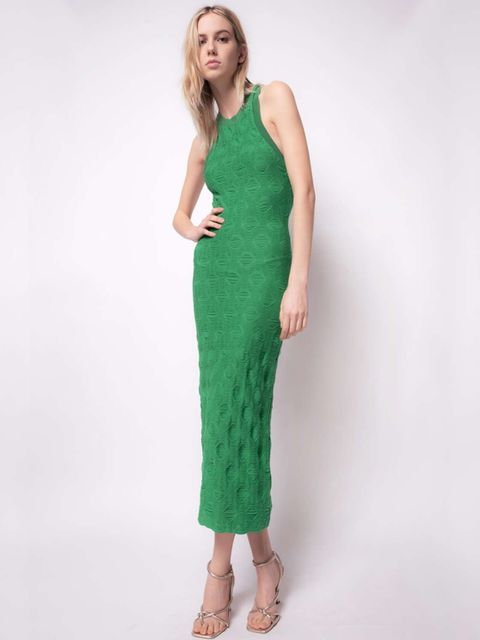 PINKO - Zielona sukienka maxi Agna - zdjęcie produktu nr 1