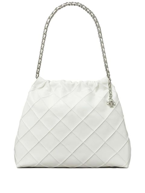 Tory Burch Fleming distressed tote bag - White - zdjęcie produktu nr 1