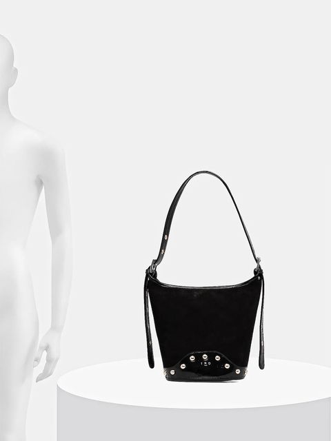 IRO torebka skórzana WM44SMALLZYKEBI kolor czarny ZYKEBI