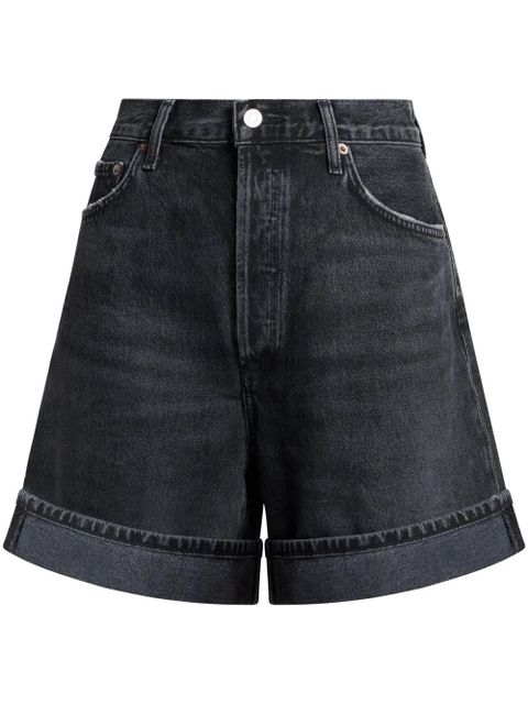 AGOLDE Dame high-waisted denim shorts - Black - zdjęcie produktu nr 1