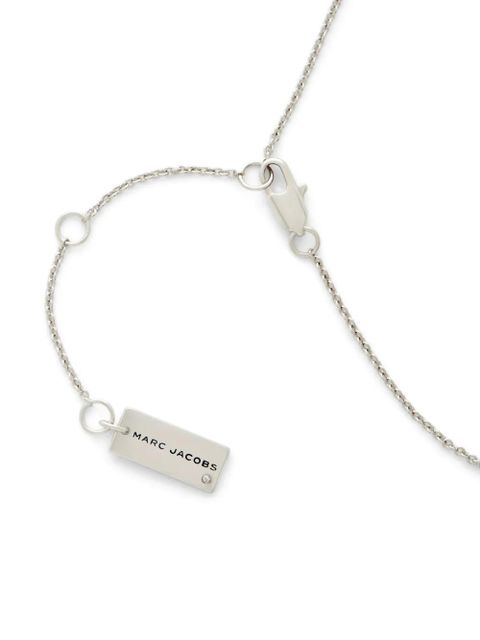 Marc Jacobs logo-plaque pendant necklace - Silver