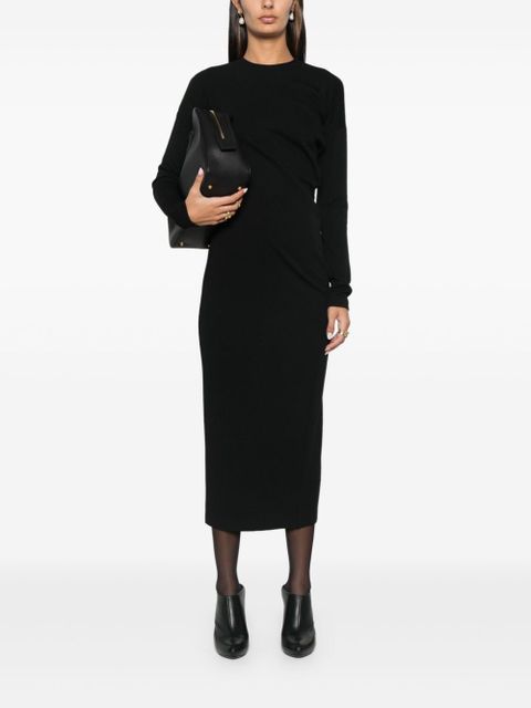 TOTEME twisted midi dress - Black - zdjęcie produktu nr 2