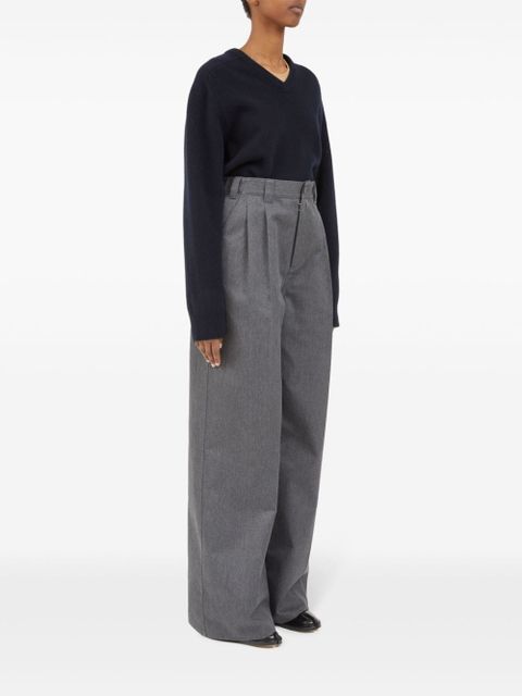 Maison Margiela pleat-detailed twill trousers - Grey