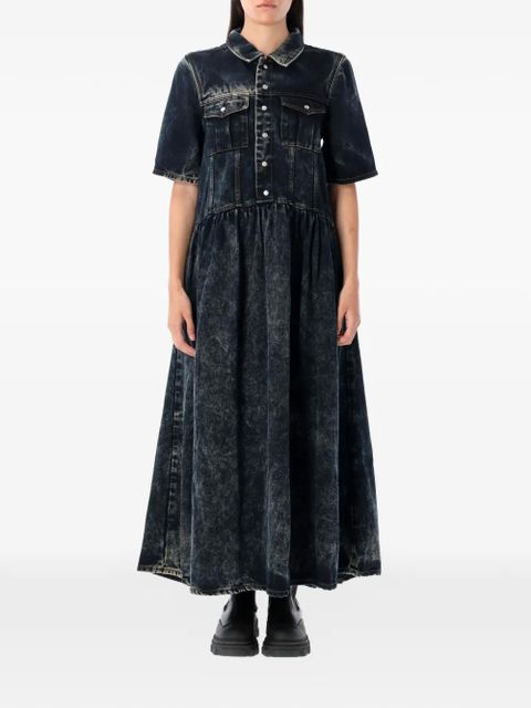 GANNI washed-effect maxi dress - Black - zdjęcie produktu nr 1