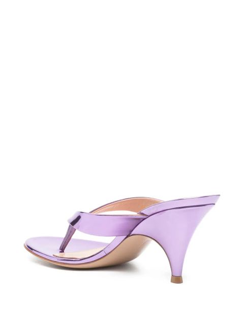 Gianvito Rossi Sofia metallic thong sandals - Purple