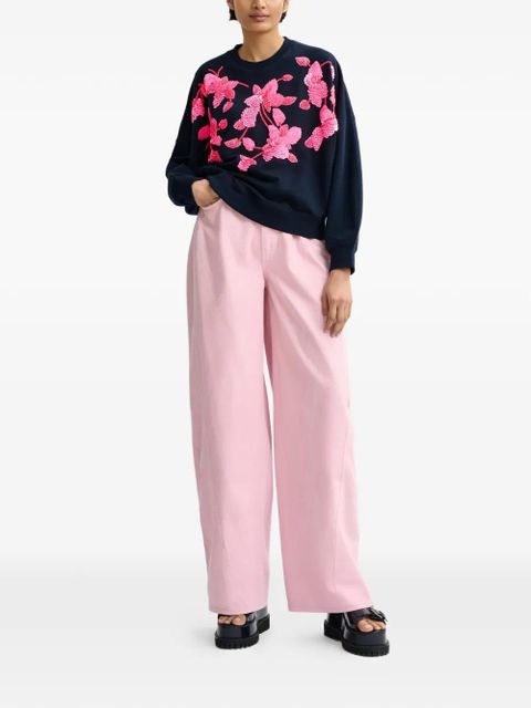 Essentiel Antwerp flower-pattern sequin-embellishment sweatshirt - Blue - zdjęcie produktu nr 2