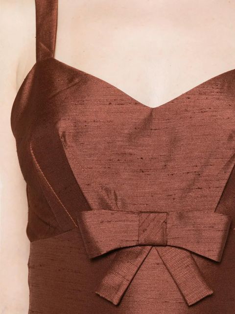 SHUSHU/TONG bow detail mini dress - Brown
