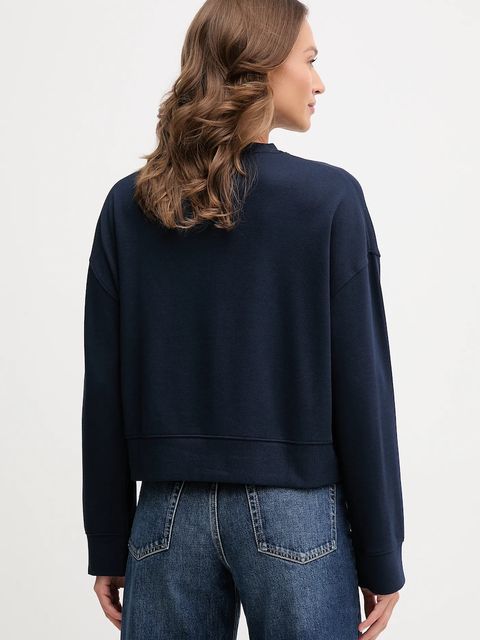 Tommy Hilfiger bluza damska kolor granatowy gładka WW0WW46152 - zdjęcie produktu nr 2