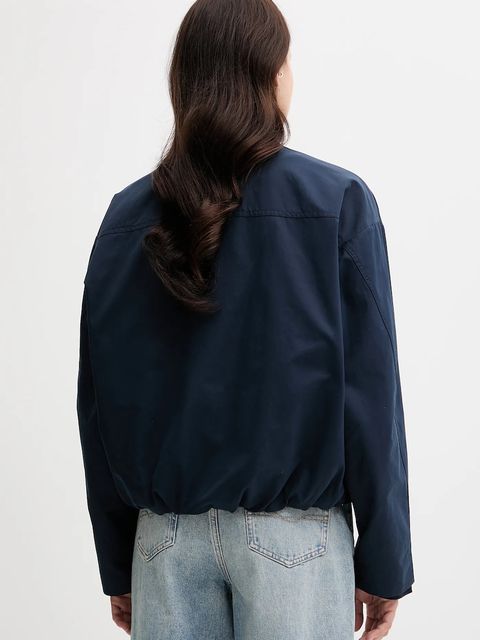 Tommy Hilfiger kurtka bomber kolor granatowy przejściowa oversize WW0WW45619 - zdjęcie produktu nr 2