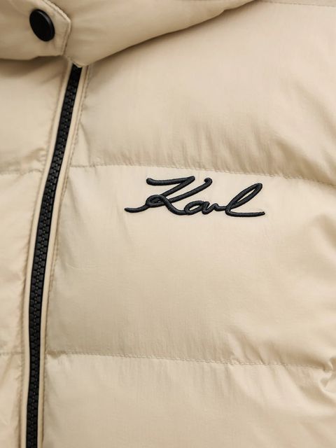 Karl Lagerfeld kurtka kolor beżowy zimowa A1W15047