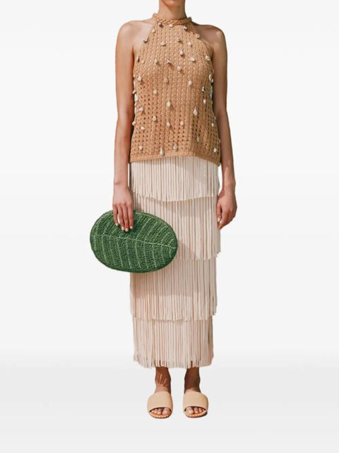 Simon Miller Bahi shell-embellished crochet top - Neutrals - zdjęcie produktu nr 2