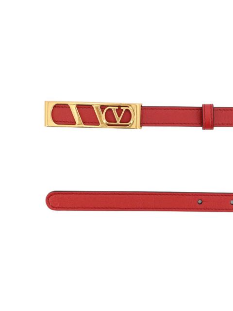 Valentino Garavani logo-buckle leather belt - Red - zdjęcie produktu nr 2