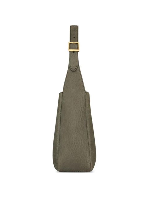 Saint Laurent Le 5 à 7 cracked-effect shoulder bag - Green