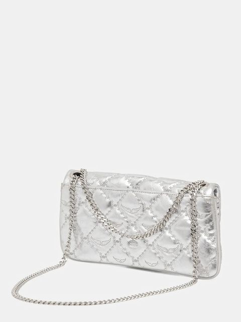 ZADIG&VOLTAIRE torebka skórzana kolor srebrny LWBA04078