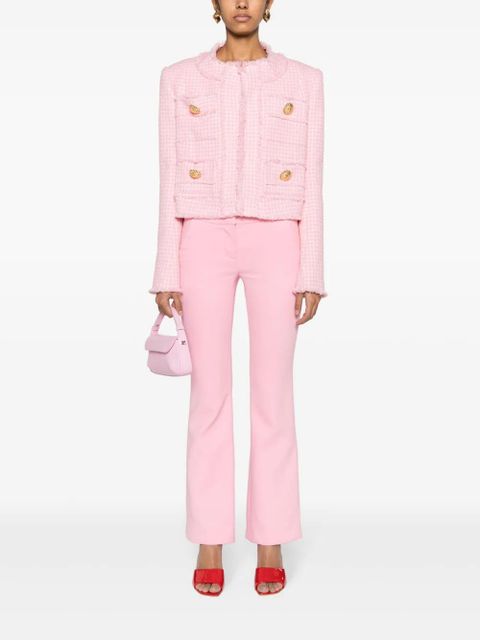 Balmain flared crepe trousers - Pink