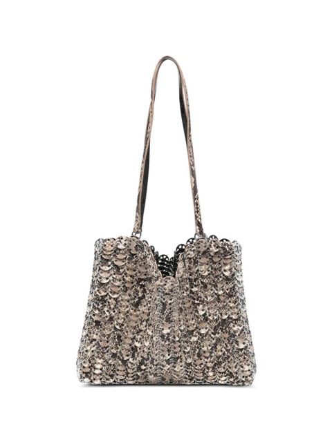 Rabanne 1969 Flip reversible disc-embellished shoulder bag - Neutrals - zdjęcie produktu nr 1