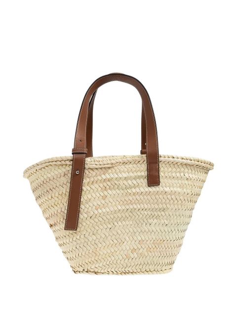 LOEWE Basket logo-patch tote bag - Neutrals