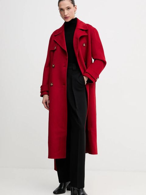 Sisley sweter z domieszką wełny damski kolor czarny lekki z golfem 102HM2174