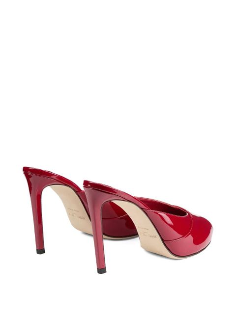 Jimmy Choo 100mm Brigitte peep-toe mules - Red