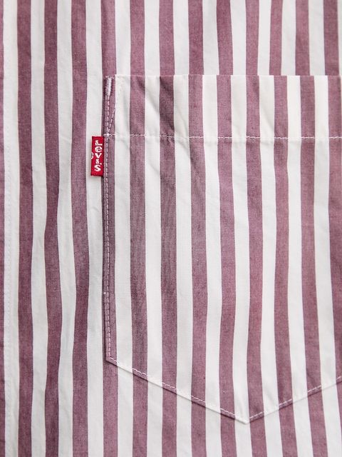 Levi's koszula bawełniana damska kolor brązowy relaxed z kołnierzykiem klasycznym 001HM