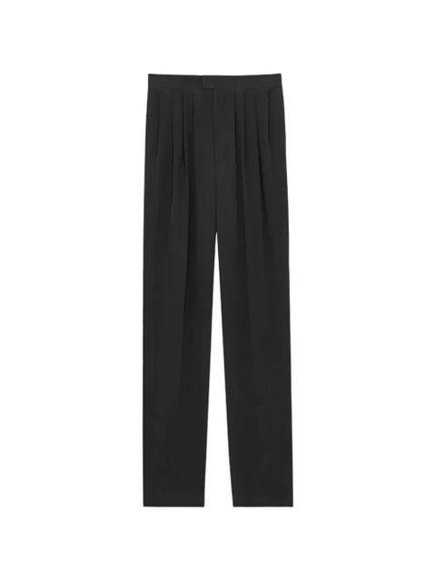 Saint Laurent pleated high-waist trousers - Black - zdjęcie produktu nr 1