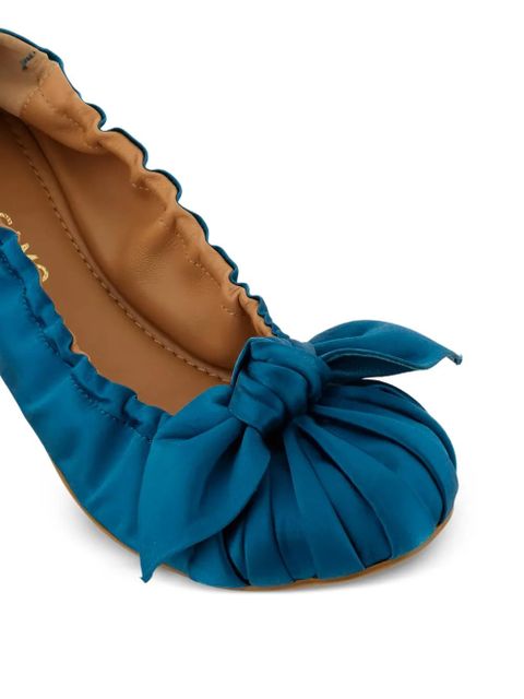 Ferragamo bow-detail ballet flat - Blue