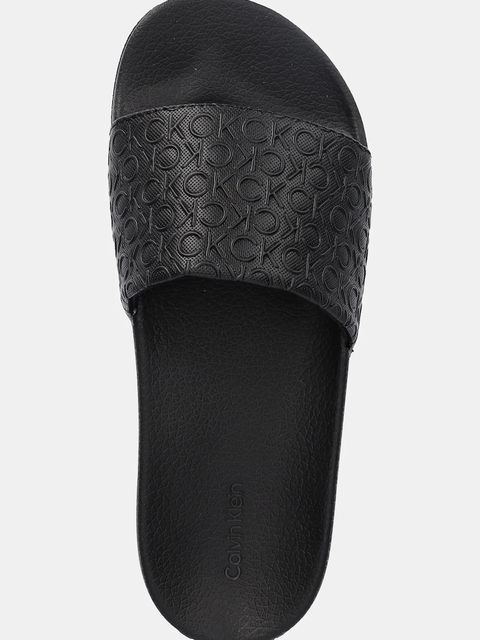 Calvin Klein Jeans klapki POOL SLIDE MONO damskie kolor czarny HW0HW02541