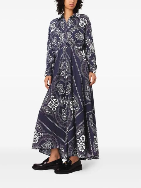 Maje bandana-print dress - Blue
