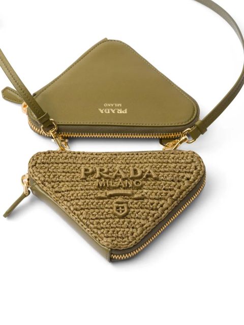 Prada Woven fabric mini-pouch - Green