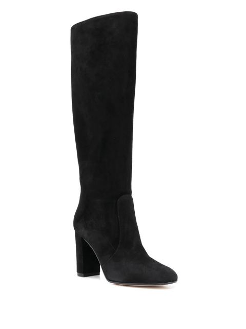 Gianvito Rossi Glen 85mm suede knee-high boots - Black - zdjęcie produktu nr 2