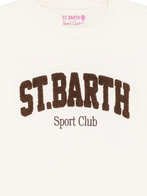 MC2 Saint Barth Stardust bouclé-logo sweatshirt - Neutrals