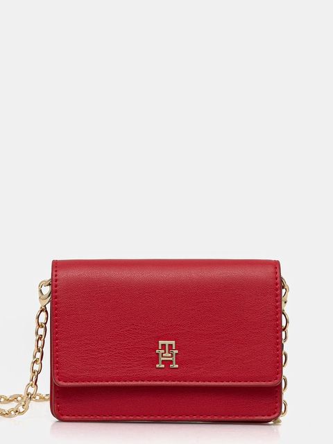 Tommy Hilfiger portfel damski kolor czerwony AW0AW18248 - zdjęcie produktu nr 1