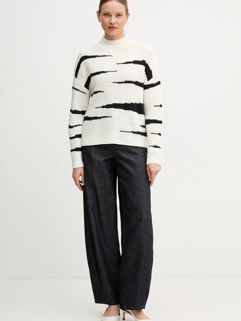 Marc Aurel sweter z domieszką wełny damski kolor beżowy 8044-8000-82090 - zdjęcie produktu nr 2