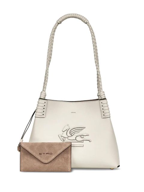 ETRO libra braided handle leather small tote bag - Neutrals