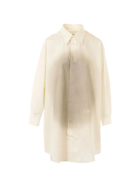 MM6 Maison Margiela long-sleeve shirt mini dress - Neutrals - zdjęcie produktu nr 1