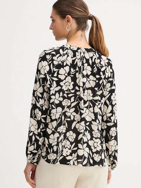 United Colors of Benetton bluzka damska kolor beżowy wzorzysta 50IGDQ0CN