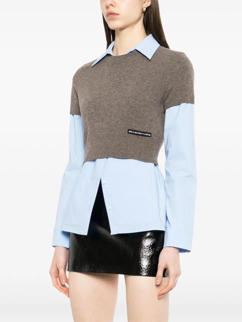 Alexander Wang Prestyled Knit Vest Shirt - Brown