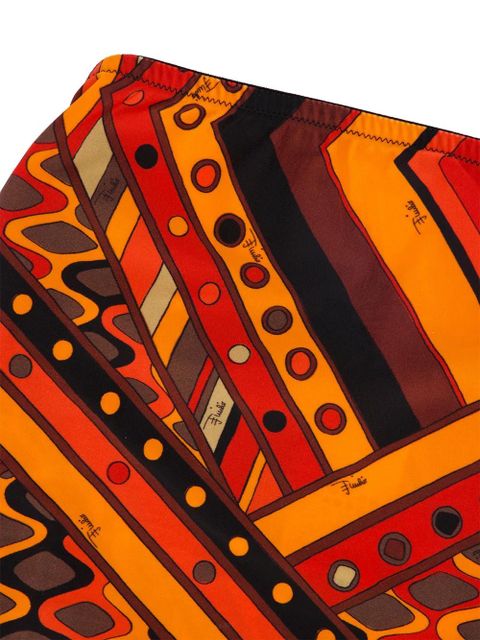 PUCCI Vivara-print strapless swimsuit - Red