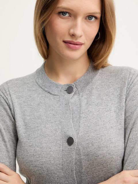 Armani Exchange kardigan z dodatkiem wełny damski kolor szary lekki XW001163 AF16181 - zdjęcie produktu nr 2