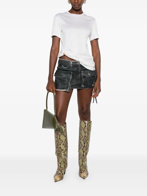 Versace pin-drape T-shirt - White - zdjęcie produktu nr 2