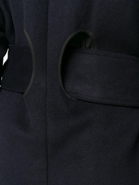 Self-Portrait belted coat - Blue